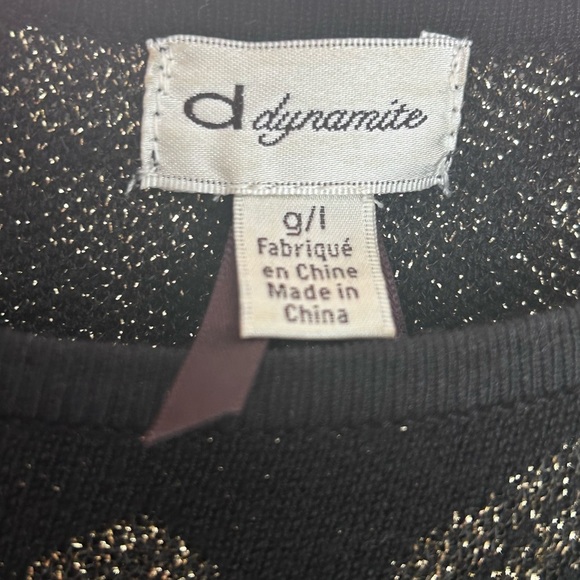 Vintage gold and black dynamite dress. Size L. - Picture 3 of 3